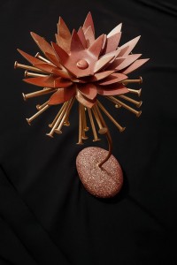 Hina Kashif, 12 x 5 x 5 Inch, Lotus, Metal, AC-HKA-001 Hina Kashif, 12 x 5 x 5 Inch, Lotus, Metal, AC-HKA-001